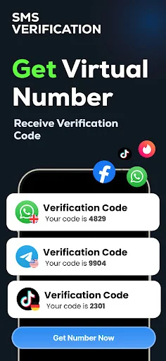 Virtual Number SMS ডাউনলোড করুন – WhatsApp ওটিপি ভেরিফিকেশন - Screenshot 1