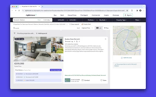 Property Track ডাউনলোড করুন – Rightmove প্রাইস হিস্ট্রি দেখুন - Screenshot 2