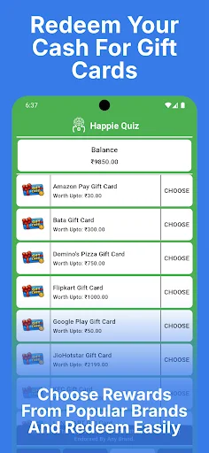 Happie Quiz Win Cash Rewards ডাউনলোড করুন – কুইজ খেলে টাকা জিতুন - Screenshot 2