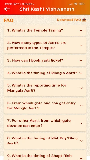Shri Kashi Vishwanath Temple অ্যাপ ডাউনলোড করুন – আরতি বুকিং - Screenshot 21