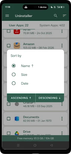 Uninstall Apps – App Remover ডাউনলোড করুন – দ্রুত অ্যাপ আনইনস্টল - Screenshot 5
