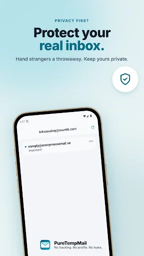 Temp Mail – PureTempMail ডাউনলোড করুন – স্প্যাম মুক্ত ইমেইল সেবা - Screenshot 2