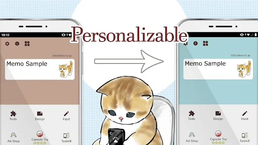 Cute Cat Mochi ডাউনলোড করুন – কিউট ক্যাট স্টিকার সহ নোটপ্যাড - Screenshot 5