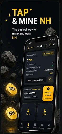 NH Mining ডাউনলোড করুন – ক্লাউড মাইনিং এবং প্যাসিভ ইনকাম শুরু করুন - Screenshot 1