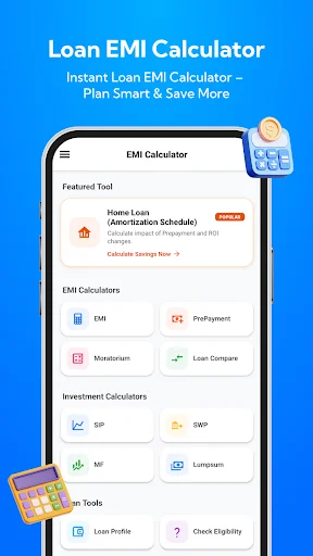 Loan Sa ডাউনলোড করুন – EMI, SIP এবং GST ক্যালকুলেটর অ্যাপ - Screenshot 1