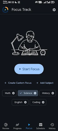Focus Track – Study Timer ডাউনলোড করুন | প্রোডাক্টিভিটি বাড়ান - Screenshot 1
