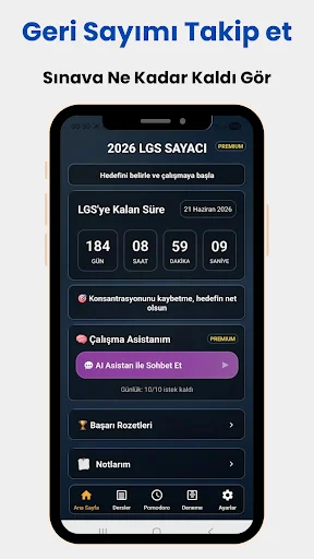 LGS Sayaç Rehber & Widget 2026 ডাউনলোড করুন – লক্ষ্য পূরণের সেরা অ্যাপ - Screenshot 1