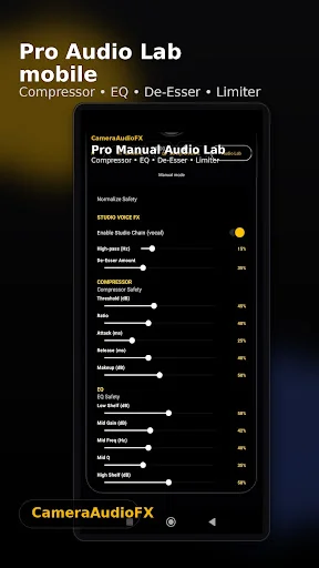 CameraAudioFX: AI Vocal FX ডাউনলোড করুন – সেরা এআই ভোকাল ইফেক্ট - Screenshot 4