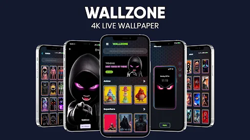 WallZone 4K লাইভ ওয়ালপেপার ডাউনলোড করুন – সেরা অ্যানিমে ও হিরো ওয়ালপেপার - Screenshot 1