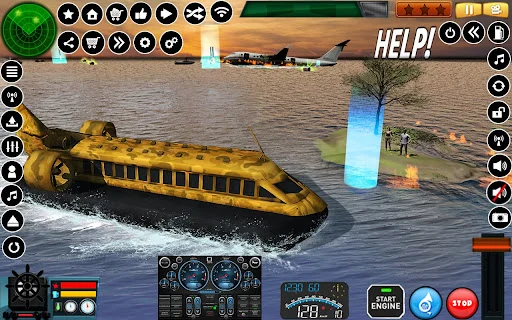 US Army Hovercraft Simulator ডাউনলোড করুন – সেরা মিলিটারী গেম - Screenshot 8