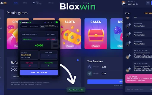 BloxWin ডাউনলোড করুন – Bloxflip গেমপ্লের জন্য সেরা টুল - Screenshot 1
