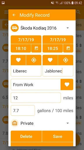 Easy Car Logbook ডাউনলোড করুন – সেরা মাইলেজ ট্র্যাকার অ্যাপ - Screenshot 3