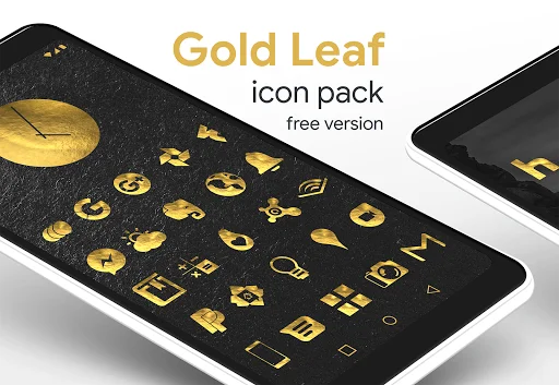 Gold Leaf Icon Pack ডাউনলোড করুন – আপনার ফোনের জন্য প্রিমিয়াম গোল্ড লুক - Screenshot 1