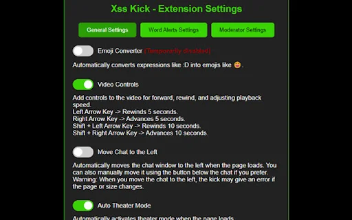 Xss Kick ডাউনলোড করুন – Kick.com-এর জন্য সেরা এক্সটেনশন - Screenshot 1