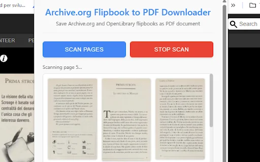 Archive.org Flip Book to PDF Downloader – সেরা অফলাইন পিডিএফ টুল - Screenshot 3