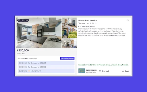 Property Track ডাউনলোড করুন – Rightmove প্রাইস হিস্ট্রি দেখুন - Screenshot 3