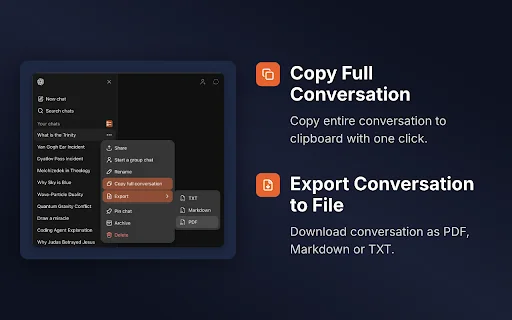 ChatGPT Pro Tools ডাউনলোড করুন – সেরা চ্যাট ম্যানেজমেন্ট ও এআই টুল - Screenshot 3
