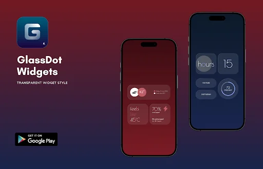 GlassDot Widgets For KWGT ডাউনলোড করুন – স্বচ্ছ উইজেট স্টাইল - Screenshot 6