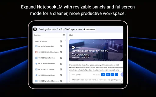 Notebook LM WideScreen Mode ডাউনলোড করুন – সেরা ওয়ার্কস্পেস টুল - Screenshot 2