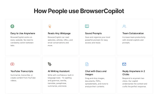 BrowserCopilot AI ডাউনলোড করুন – সেরা এআই ব্রাউজার অ্যাসিস্ট্যান্ট - Screenshot 5