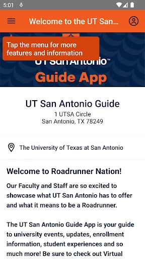 UT San Antonio Guide ডাউনলোড করুন – ক্যাম্পাস গাইড অ্যাপ - Screenshot 2