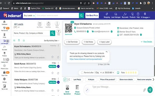 IndiaMART Lead Manager ডাউনলোড করুন – লিড এক্সপোর্ট সহজ করুন - Screenshot 5