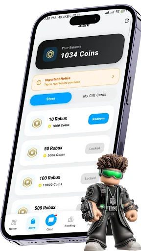Robux Rewards ডাউনলোড করুন – বিনামূল্যে রব্লক্স গিফট কার্ড পান - Screenshot 2