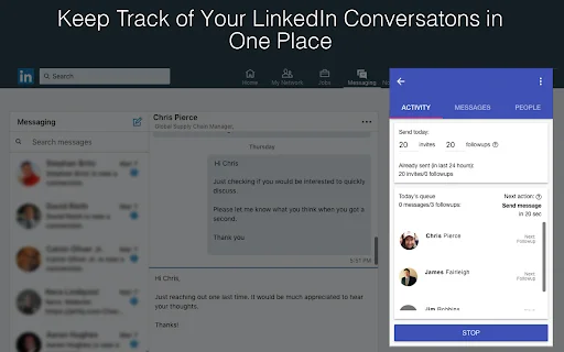 InTouch ডাউনলোড করুন: LinkedIn মেসেজ ও কন্টাক্ট ম্যানেজার - Screenshot 1