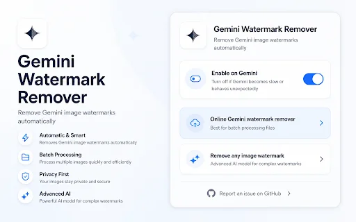 Gemini Watermark Remover ডাউনলোড করুন – AI ইমেজ ওয়াটারমার্ক রিমুভার - Screenshot 1