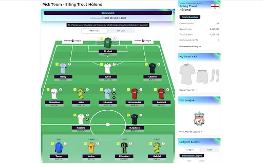 FPL Away Kits ডাউনলোড করুন – Fantasy Premier League এর জন্য সেরা টুল - Screenshot 1