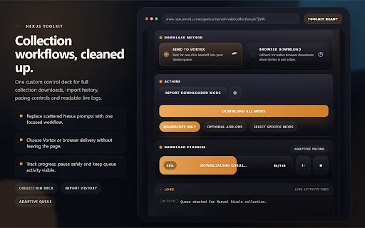 NexusMods Bypass ডাউনলোড করুন – দ্রুত ডাউনলোড এবং অটোমেশন টুল - Screenshot 1