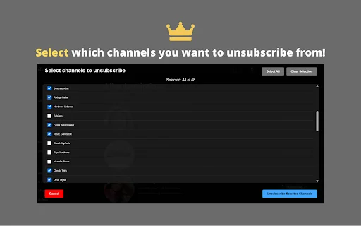 Unsubscriby for YouTube ডাউনলোড করুন – দ্রুত সব সাবস্ক্রিপশন মুছুন - Screenshot 3