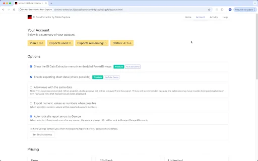 BI Data Extractor ডাউনলোড করুন – পাওয়ার বিআই থেকে এক্সেল ডাটা এক্সপোর্ট - Screenshot 5