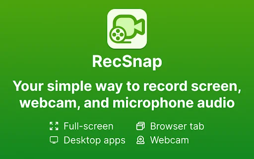 RecSnap ডাউনলোড করুন – সেরা স্ক্রিন রেকর্ডার ও ওয়েবক্যাম টুল - Screenshot 4