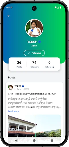 YSRCP Connect ডাউনলোড করুন – অন্ধ্রপ্রদেশের সাথে সংযুক্ত থাকুন - Screenshot 4