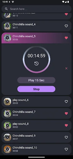 Chinchilla Sounds ডাউনলোড করুন – কিউট চিনচিলা রিংটোন এবং সাউন্ড - Screenshot 3