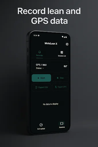 MotoLeanX ডাউনলোড করুন – রিয়েল-টাইম লিন অ্যাঙ্গেল ট্র্যাকার এবং জিপিএস লগিং - Screenshot 3