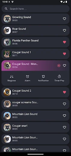 Cougar and Mountain Lion Sound ডাউনলোড করুন – সেরা সাউন্ড ক্লিপস - Screenshot 2