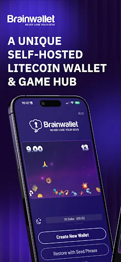 Brainwallet: Litecoin ওয়ালেট ডাউনলোড করুন – দ্রুত এবং নিরাপদ লেনদেন - Screenshot 1