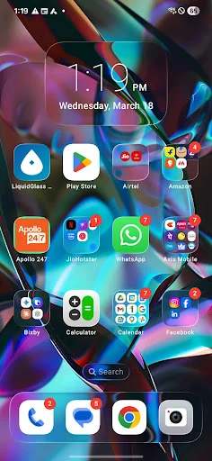 Liquid Glass – iOS 26 Launcher ডাউনলোড করুন – সেরা অ্যান্ড্রয়েড কাস্টমাইজেশন - Screenshot 1