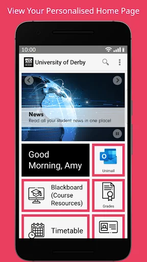 DerbyUni অ্যাপ ডাউনলোড করুন – ডার্বি বিশ্ববিদ্যালয়ের স্মার্ট সমাধান - Screenshot 1