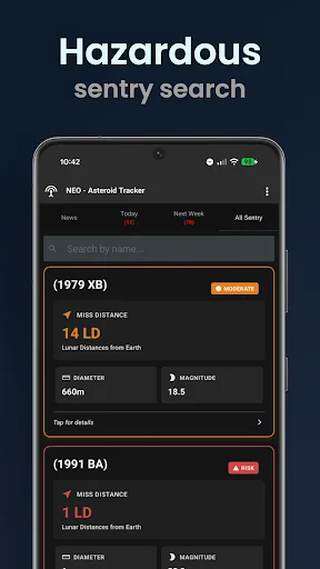 NEO – Asteroid Tracker ডাউনলোড করুন – নাসা ডেটা ও রিয়েল-টাইম আপডেট - Screenshot 6