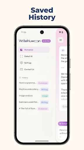 WriteHuman AI Humanizer ডাউনলোড করুন – AI টেক্সটকে মানুষের ভাষায় রূপান্তর করুন - Screenshot 7