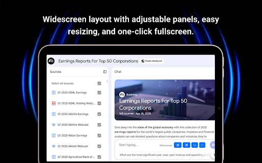 Notebook LM WideScreen Mode ডাউনলোড করুন – সেরা ওয়ার্কস্পেস টুল - Screenshot 3