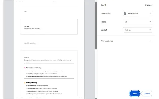 QuickPrint GPT ডাউনলোড করুন – ChatGPT ও AI চ্যাট প্রিন্ট করুন - Screenshot 3