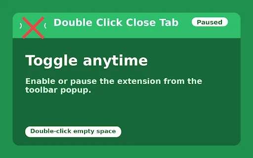 Double Click Close Tab ডাউনলোড করুন – ব্রাউজার ট্যাব দ্রুত বন্ধ করুন - Screenshot 3
