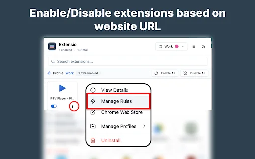 Extension Manager – Extensio ডাউনলোড করুন – সেরা ক্রোম এক্সটেনশন ম্যানেজার - Screenshot 2