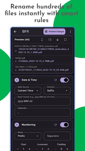 Bulk File Renamer ডাউনলোড করুন – স্মার্ট ফাইল রিনেম টুল - Screenshot 2
