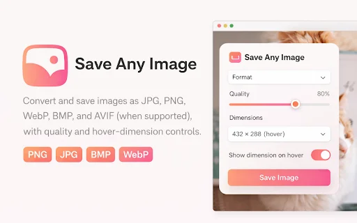 Save Image as PNG, JPG, WebP – সেরা ইমেজ কনভার্টার এক্সটেনশন - Screenshot 2