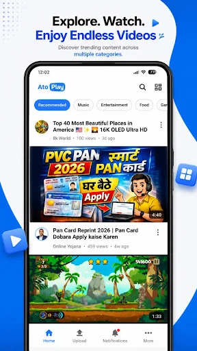 AtoPlay ডাউনলোড করুন – ভারতীয় ভিডিও প্ল্যাটফর্ম ও ক্রিয়েটর সাপোর্ট - Screenshot 2